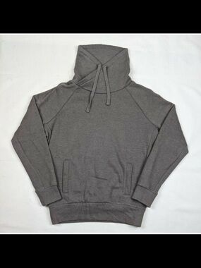Prana Men's Gray High-Neck Drawcord Sweatshirt